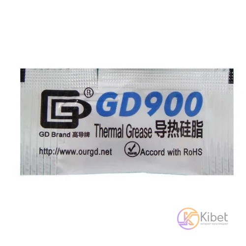 Термопаста GD900, пакет, 0.5 г, 4.8 Вт мК