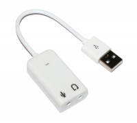 Звуковая карта USB 2.0, 7.1, Dynamode C-Media 108, White, 90 дБ, Xear 3D, Box (U