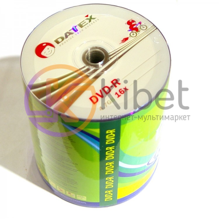 Диск DVD-R 100 Datex, 4.7Gb, 16x, Bulk Box