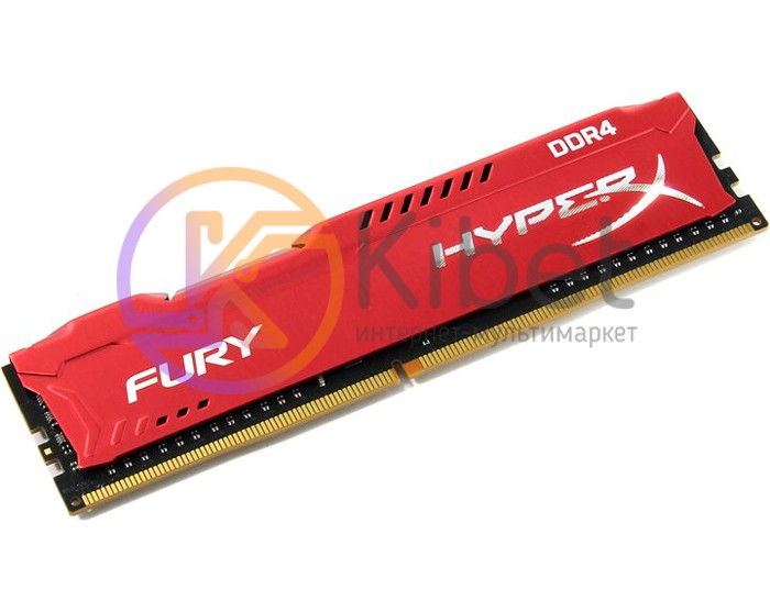 Модуль памяти 8Gb DDR4, 2133 MHz, Kingston HyperX Fury Red, 14-14-14, 1.2V, с ра