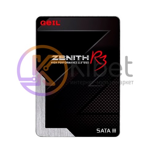 Твердотельный накопитель 480Gb, Geil Zenith R3, SATA3, 2.5', TLC, 550 510 MB s (