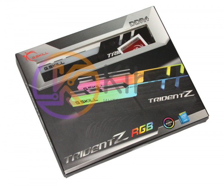 Модуль памяти 8Gb x 2 (16Gb Kit) DDR4, 2400 MHz, G.Skill Trident Z RGB, 15-15-15
