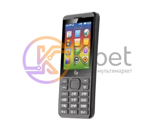 Мобильный телефон FLY FF281 Black, 2 Sim, 2.8' (240х320) TFT, microSD (max 16Gb)