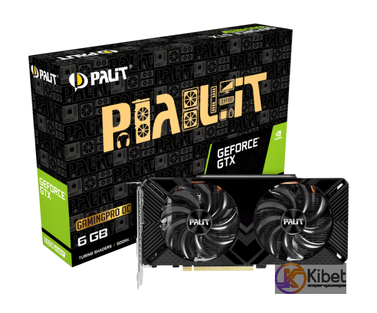 Видеокарта GeForce GTX 1660 SUPER, Palit, GamingPro OC, 6Gb GDDR6, 192-bit, DVI