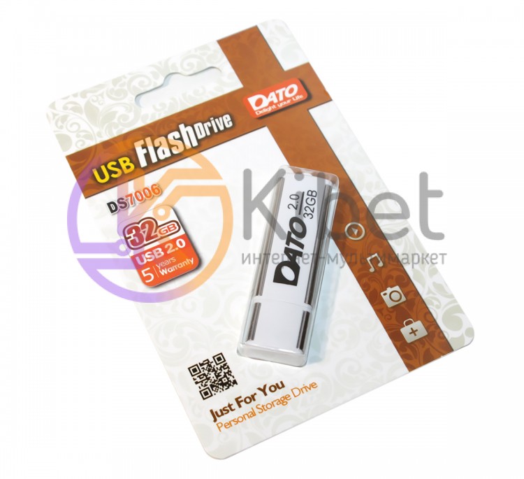 USB Флеш накопитель 32Gb DATO DS7006 White, DT_DS7006W 32Gb
