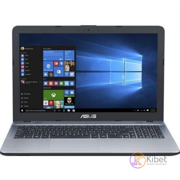 Ноутбук 15' Asus X541NA-GO017 Silver Gradient 15.6' глянцевый LED HD (1366x768)
