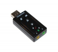 Звуковая карта USB 2.0, 7.1, Dynamode C-Media 108, 90 дБ, Xear 3D, Blister (USB-