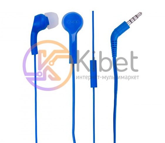 Наушники KOSS KEB9i Blue, Mini jack (3.5 мм), вкладыши, микрофон на проводе, каб
