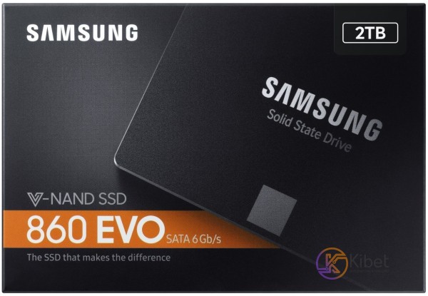 Твердотельный накопитель 2Tb, Samsung 860 Evo, SATA3, 2.5', TLC, 550 520 MB s (M