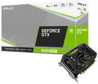 Видеокарта GeForce GTX 1650 SUPER, PNY, 4Gb DDR6, 128-bit, DVI-D HDMI DP, 1725 1