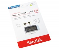 USB 3.1 Type-C Флеш накопитель 32Gb SanDisk Ultra Dual, Black Silver (SDDDC2-0