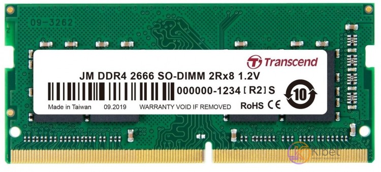 Модуль памяти SO-DIMM, DDR4, 16Gb, 2666 MHz, Transcend JetRam, CL19, 1.2V (JM266