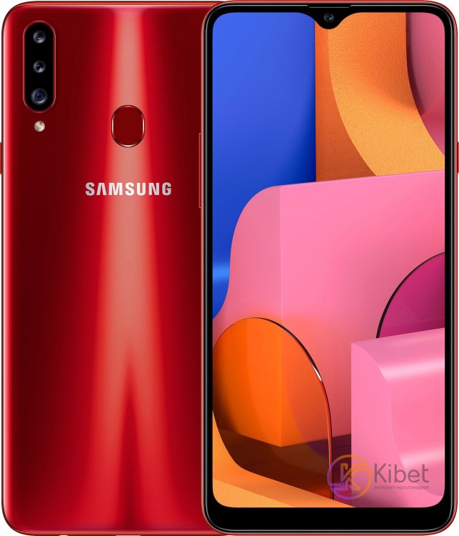 Смартфон Samsung Galaxy A20s (A207) Red, 2 NanoSim, сенсорный емкостный 6,5' (15