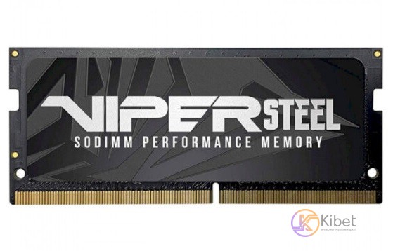 Модуль памяти SO-DIMM, DDR4, 32Gb, 3000 MHz, Patriot Viper Steel, 1.25V, 18-20-2