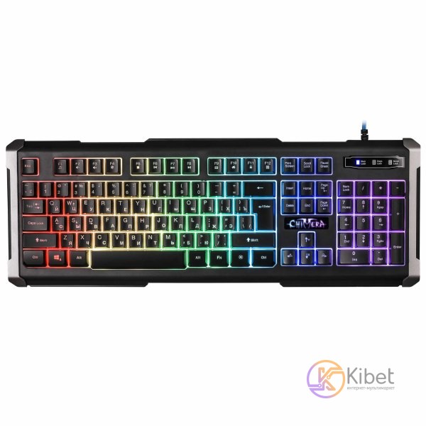 Клавиатура Defender Chimera GK-280DL, Black, USB, звукоактивная RGB-подсветка, р