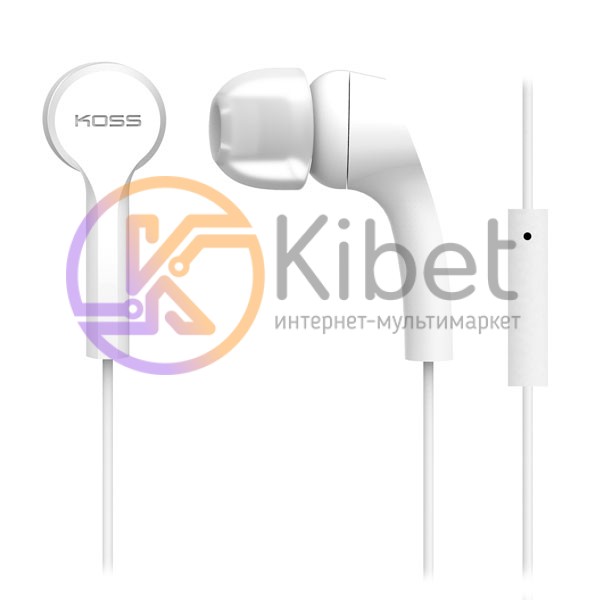Наушники KOSS KEB9I White, Mini jack (3.5 мм), вакуумные, кабель 1.2 м