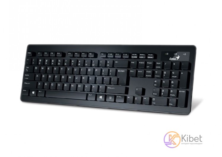 Комплект Genius SlimStar C130 Black, Optical, USB, клавиатура+мышь
