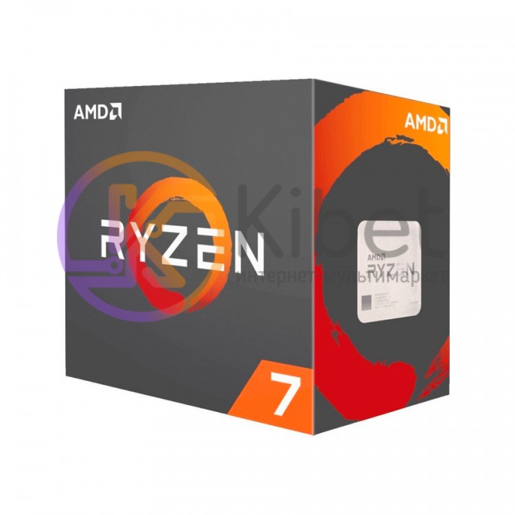 Процессор AMD (AM4) Ryzen 7 1800X, Box, 8x3,6 GHz (Turbo Boost 4,0 GHz), L3 16Mb