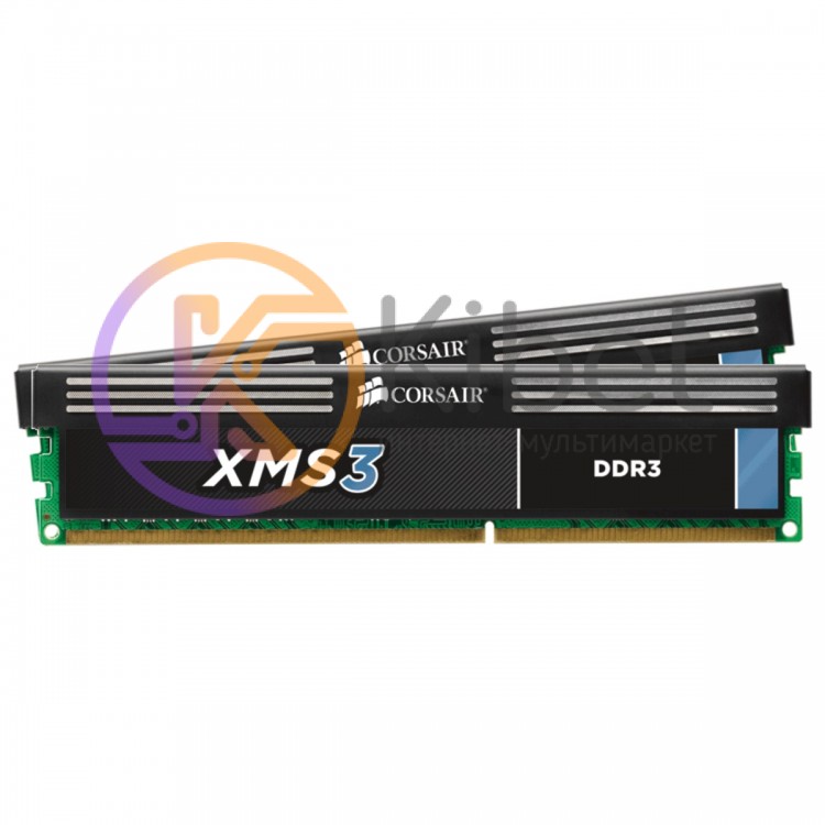 Модуль памяти 4Gb x 2 (8Gb Kit) DDR3, 1600 MHz (PC3-12800), Corsair Vengeance XM