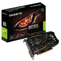 Видеокарта GeForce GTX1050Ti, Gigabyte, OC, 4Gb DDR5, 128-bit, DVI HDMI DP, 1455