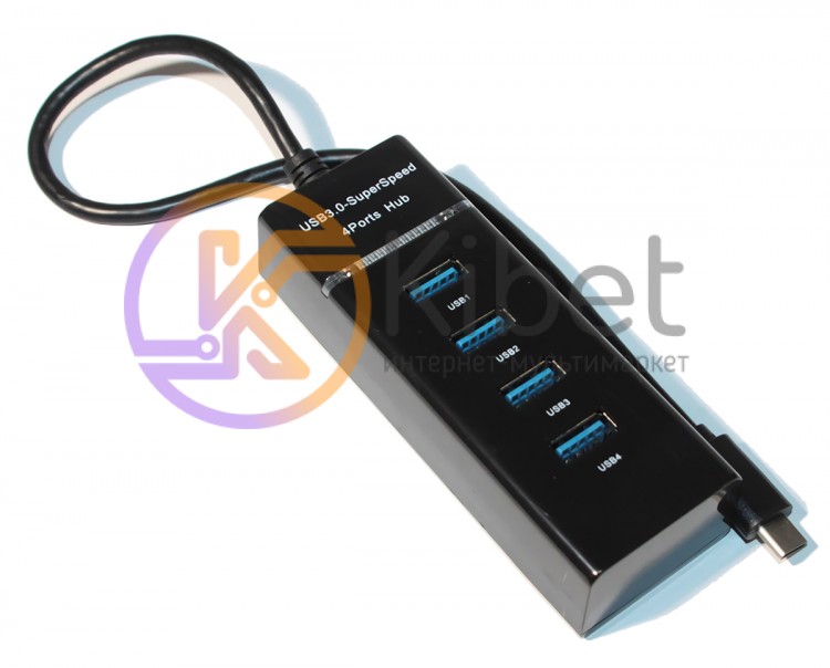 Концентратор USB 3.1, 4 ports, Black (12940)