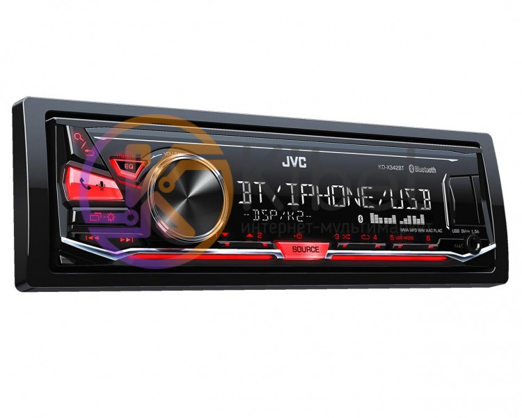 Автомагнитола JVC KD-X342BT USB, 1 Din
