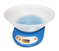 Весы кухонные Elite Lux EK01 Blue, электронные, точность до 3 г, максимальный ве