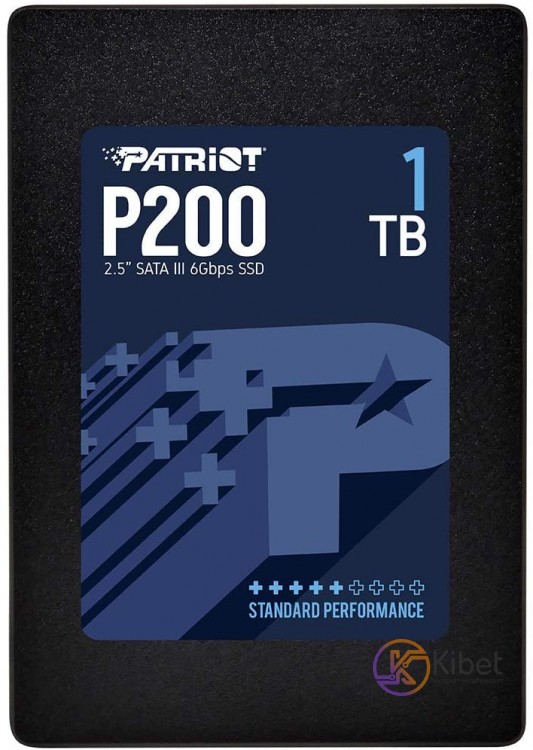 Твердотельный накопитель 1Tb, Patriot P200, SATA3, 2.5', 3D TLC, 530 460 MB s (P