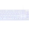 Клавиатура Gembird KB-UML3-01-W-RU, 3-х цветная подсветка клавиш, USB, White