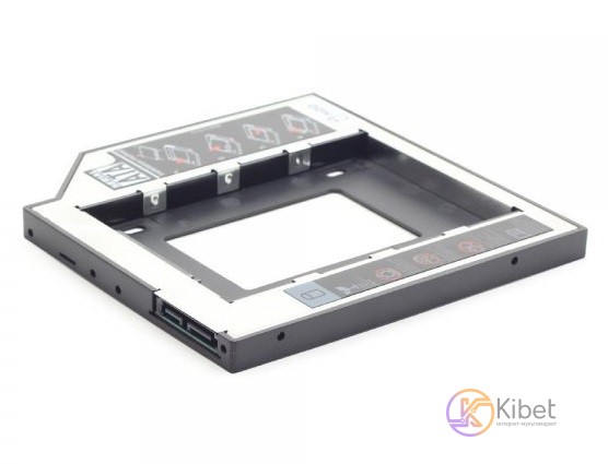Шасси для ноутбука Gembird, Black, 12.5 мм, для SATA 2.5', алюминиевый корпус (M