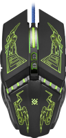 Мышь Defender Halo Z GM-430L, Black, USB, оптическая, 1200 1600 2400 3200 dpi, 5