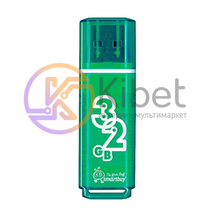 USB Флеш накопитель 32Gb Smartbuy Glossy series Green SB32GBGS-G