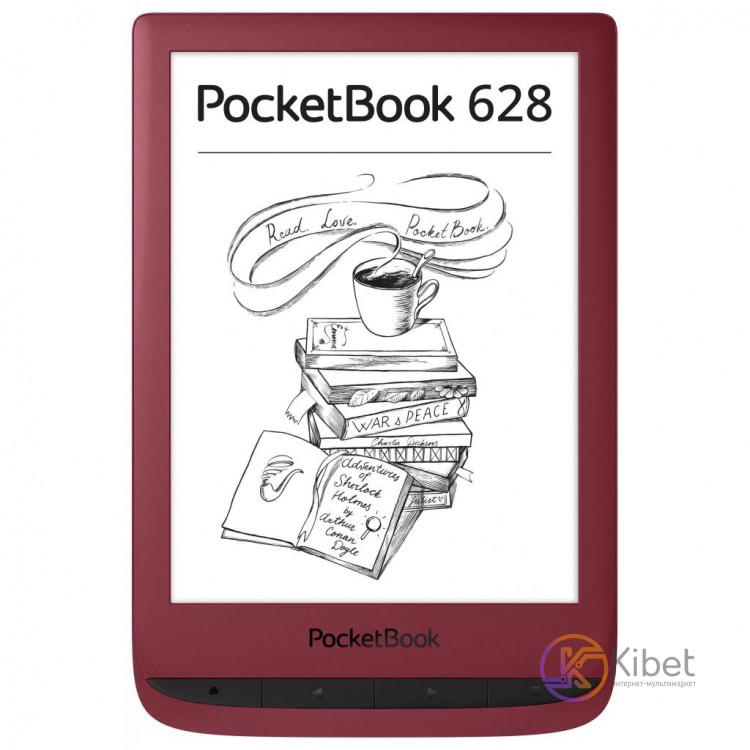 Электронная книга 6' PocketBook 628 Touch Lux 5 Ink Ruby Red (PB628-R-CIS) E-Ink