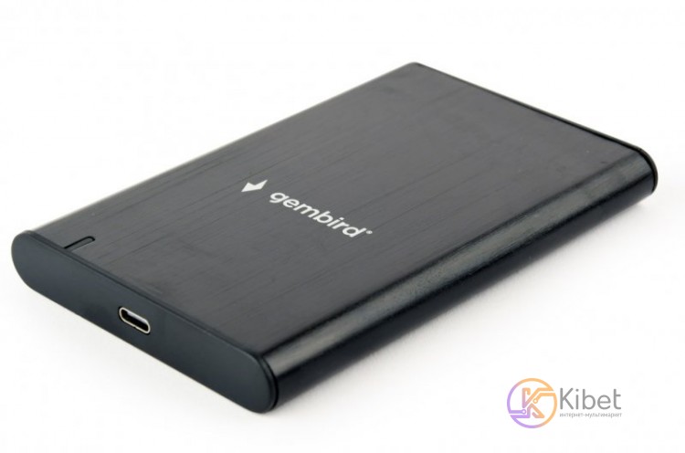 Карман внешний 2.5' Gembird, Black, USB 3.1, 1xSATA HDD SSD, питание по USB, мат