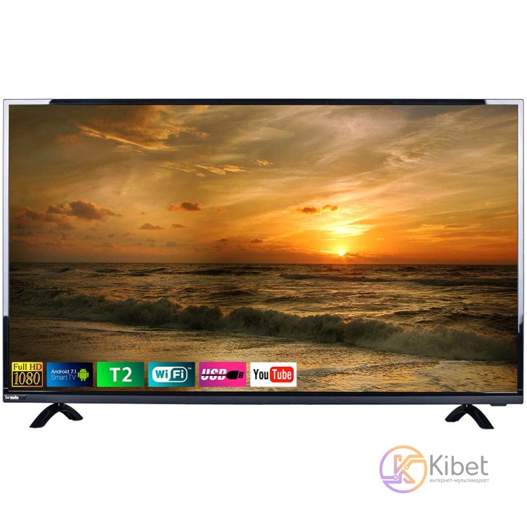 Телевизор 49' Bravis LED-49E6000, LED 1920x1080 60Hz, DVB-T2, HDMI, USB, VESA (2