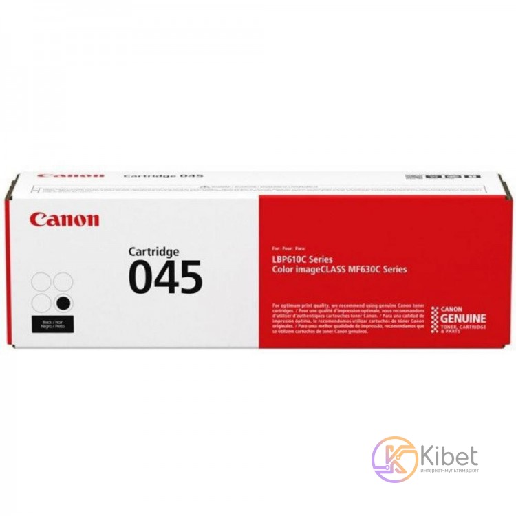 Картридж Canon 045, Black, LBP-611 613, MF-631 633 635, 1400 стр (1242C002)