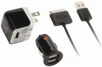 Сетевое + автомобильное зарядное устройство Griffin, Black, АЗУ: 2.1A, 2 x USB С