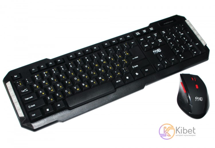 Комплект HQ-Tech KM-219RF Gray, Optical, 2.4G, USB nano, мультимедийная клавиату