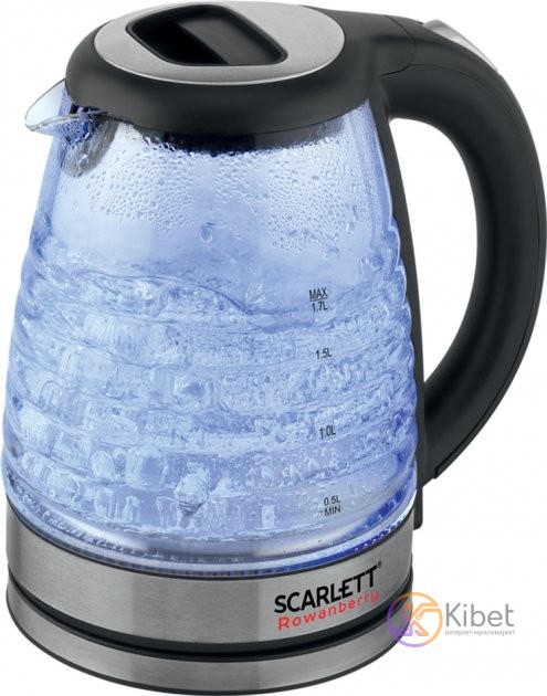 Чайник Scarlett SC-EK27G87 Grey, 2000W, 1.7л, дисковый, индикатор работы, индика