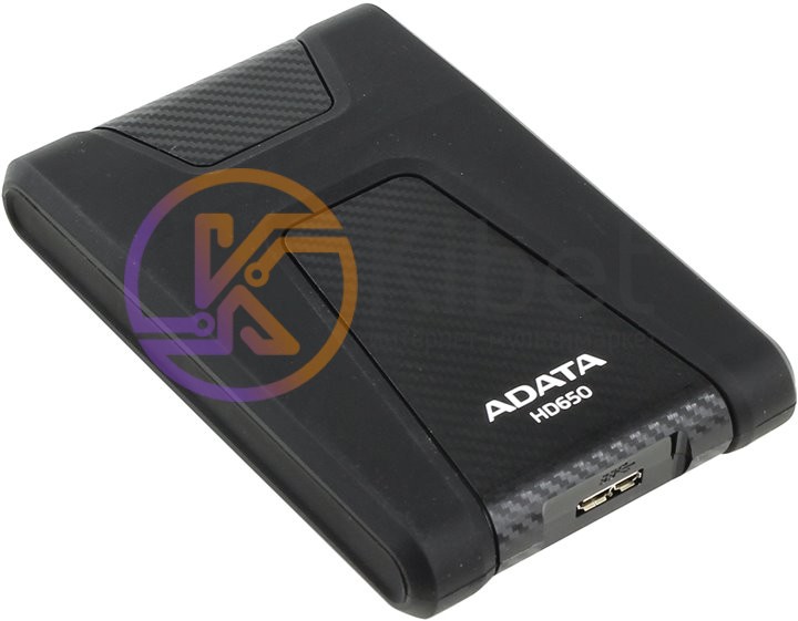 Внешний жесткий диск 1Tb A-Data DashDrive Durable HD650, Black, 2.5', USB 3.0 (A