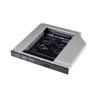 Шасси для ноутбука Grand-X, Black, 12.7 мм, для SATA 2.5', алюминиевый корпус (H