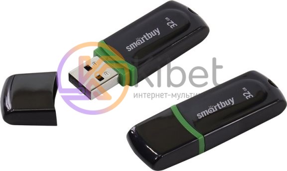 USB Флеш накопитель 32Gb Smartbuy Paean Black SB32GBPN-K