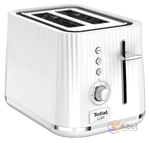 Тостер Tefal TT761138 White, 850W, механическое управление, 2 тоста, 2 отделения
