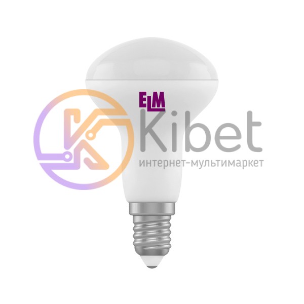 Лампа ELM LED R50 PA-10 5W, 3000K (мягкий свет), 220V, цоколь E14, AL+PL, 18-005