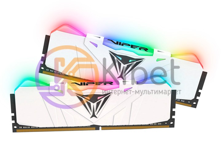 Модуль памяти 8Gb x 2 (16Gb Kit) DDR4, 2666 MHz, Patriot Viper RGB, White, 15-17