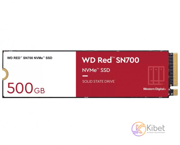 Твердотельный накопитель M.2 500Gb, Western Digital Red SN700, PCI-E 4x, 3D TLC,