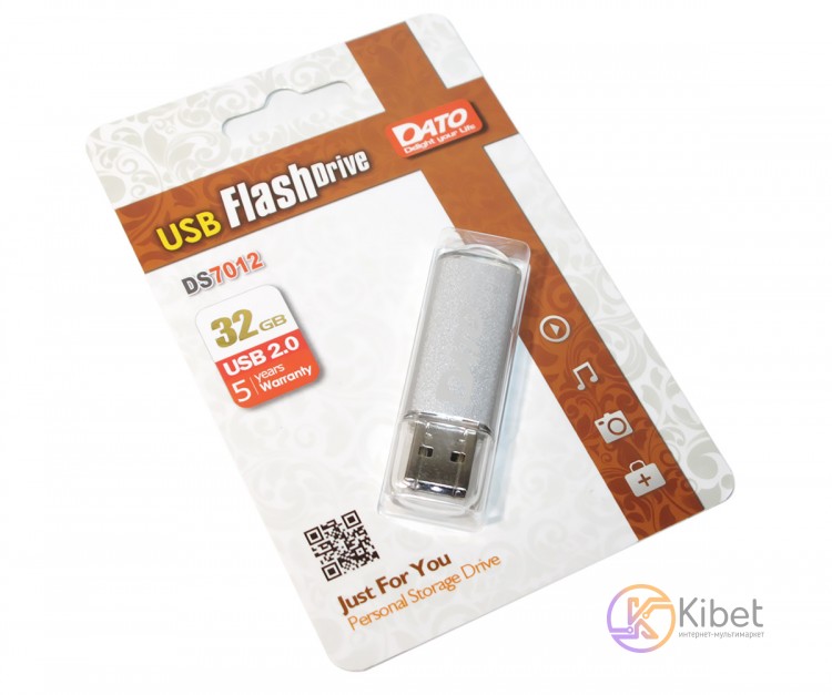 USB Флеш накопитель 32Gb DATO DS7012 Silver (DS7012S-32G)