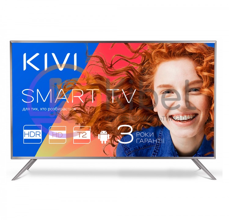 Телевизор 32' Kivi 32HR50GU LED 1366х768 60Hz, Smart TV, DVB-T2, HDMI, USB, Vesa