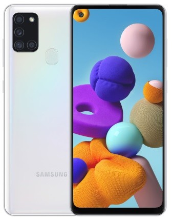 Смартфон Samsung Galaxy A21s (A217) White, 2 NanoSim, сенсорный емкостный 6,5' (