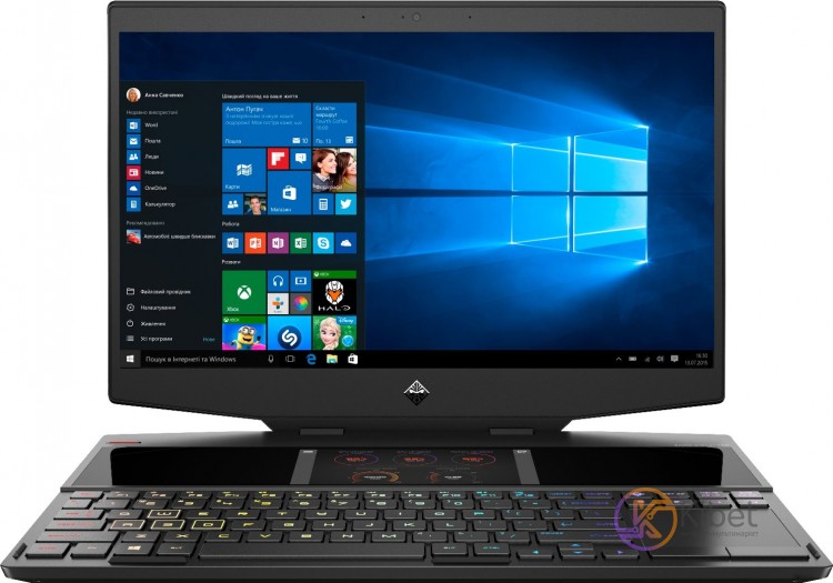 Ноутбук 17' HP Omen X 2S 15-dg0008ur (9PU26EA) Shadow Black 17.3', матовый LED F